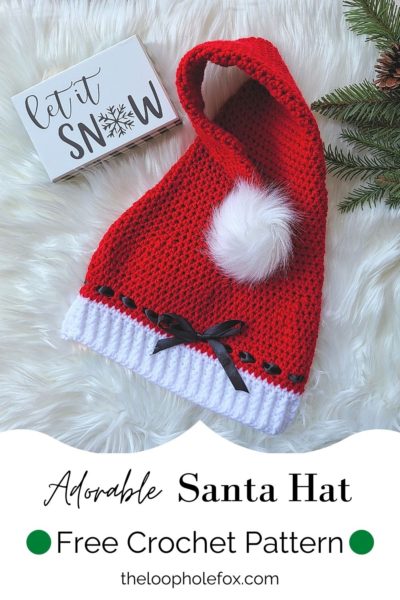Crochet Santa Hat Pinterest Pin