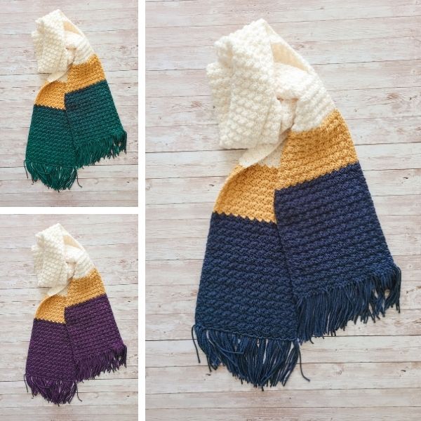 Easy Crochet Scarf – Super Sized and Color Blocked