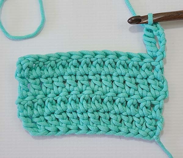 This image shows the final step in making a US Double Treble Crochet.