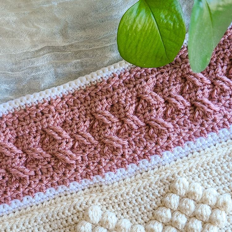 This image is a sample of Part 3 of this crochet blanket pattern.