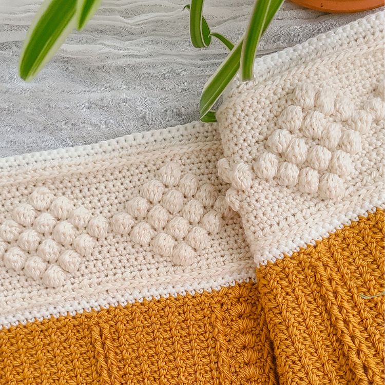 This image is a sample of Part 2 of this crochet blanket pattern.