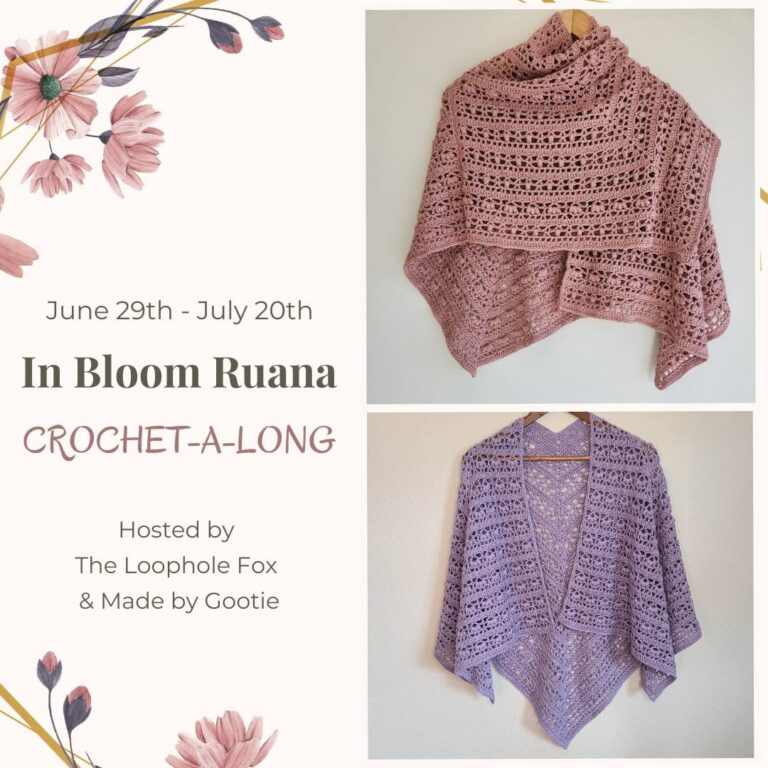 In Bloom Ruana CAL – A Free Crochet Lace Shawl Pattern