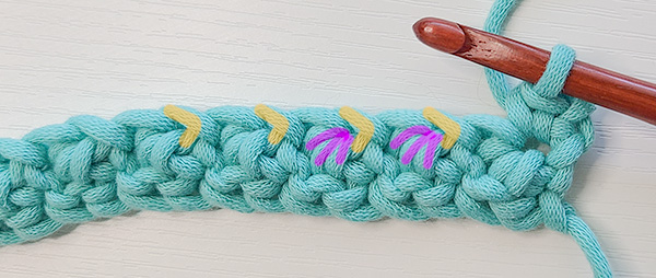 This image shows the steps for the crochet trinity stitch tutorial as indicated in the text.