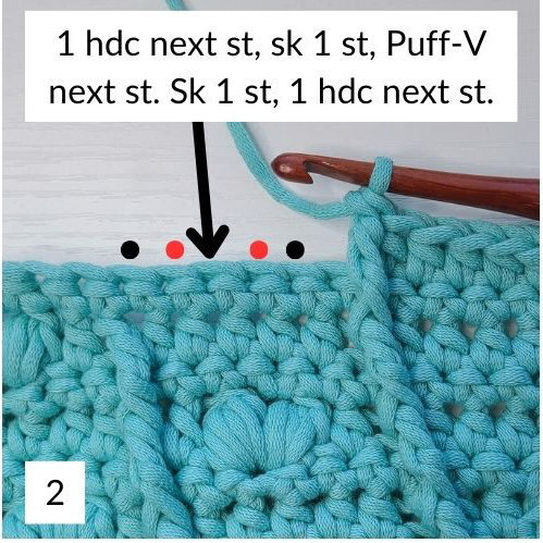 This image is Picture 2 of Row 11, as stated in the pattern instructions.