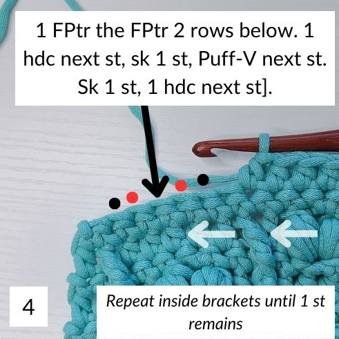 This image is Picture 4 of Row 11, as stated in the pattern instructions.