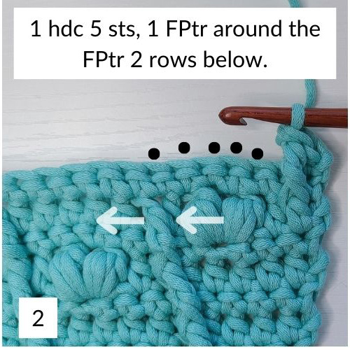 This image is Picture 2 of Row 15 as stated in the pattern instructions.