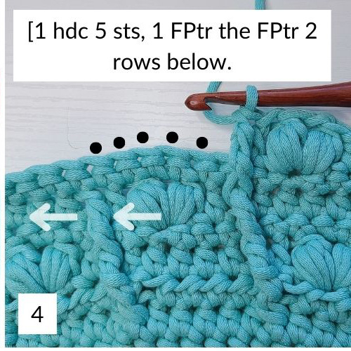 This image is Picture 4 of Row 7, as stated in the pattern instructions.