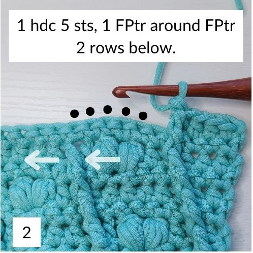 This image is Picture 2 of Row 9, as stated in the pattern instructions.